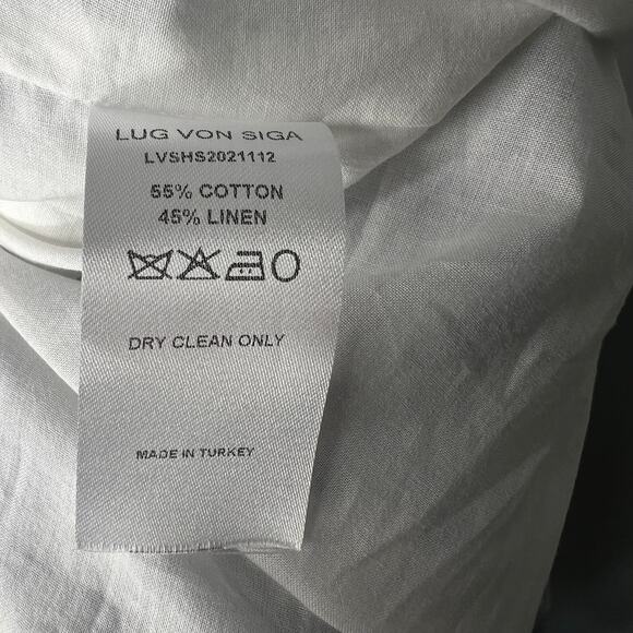 Lug Von Siga Blue Floral Smocked Elisa Maxi Dress Size 38/6 - Picture 5 of 10